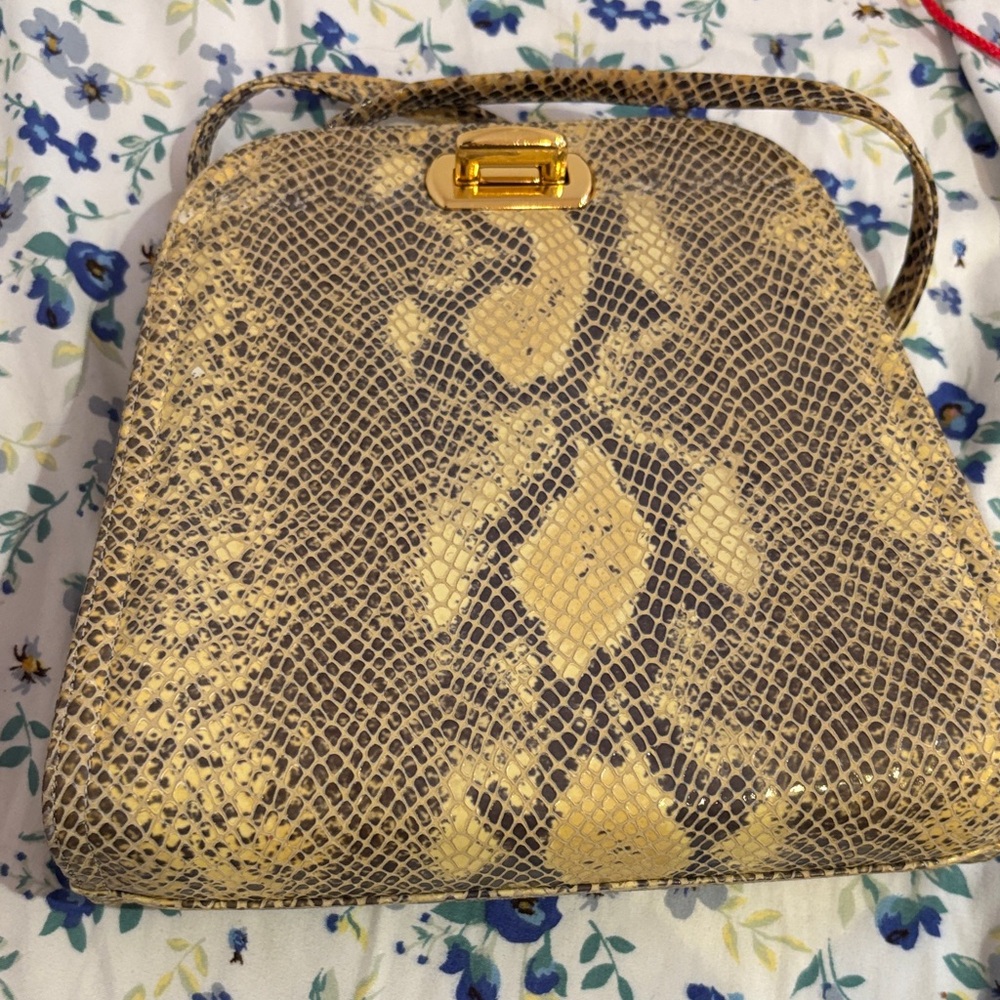Elegant Gold and Brown Women's Bag
